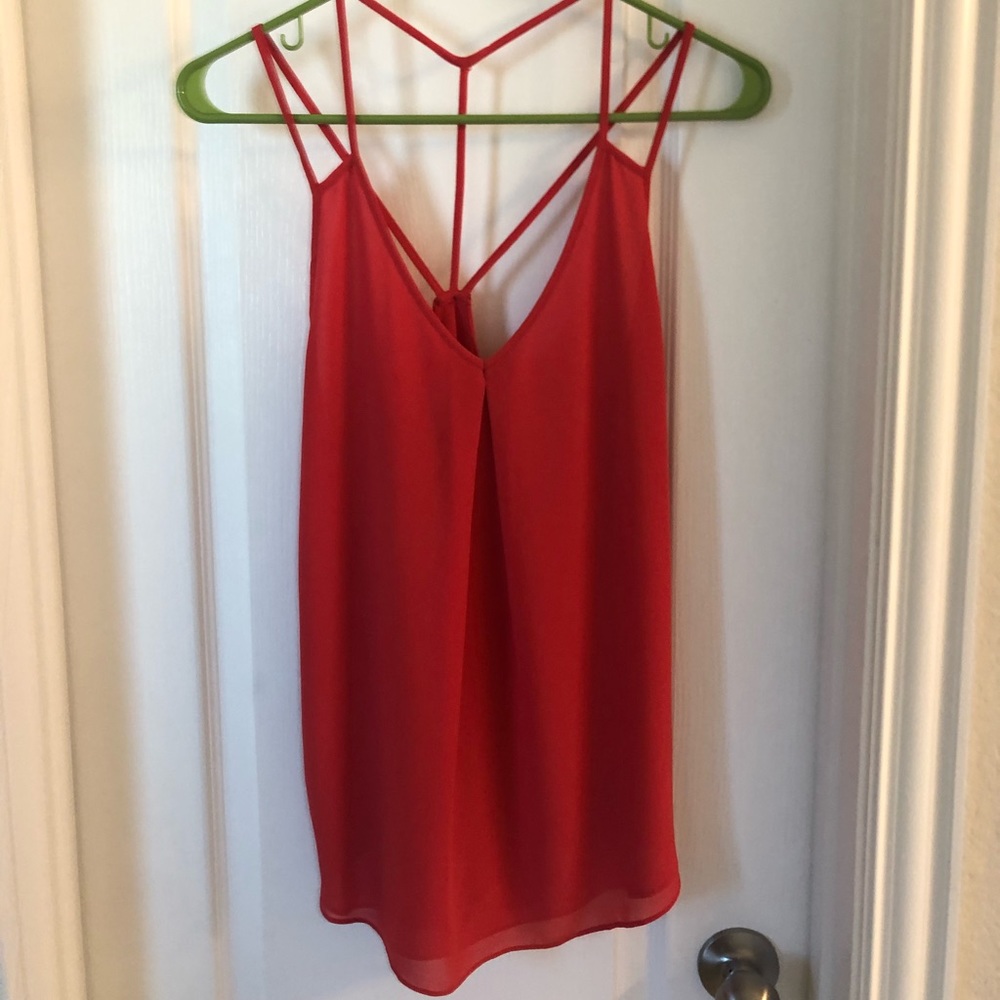 Strappy red top